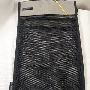 McNett Micronet Mesh Bag black & tan snap Pouch storage handle scuba snorkeling